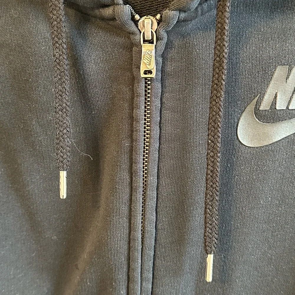 Nike Black Full Zip-Up “Just do it” Unisex Hoodie Sz M